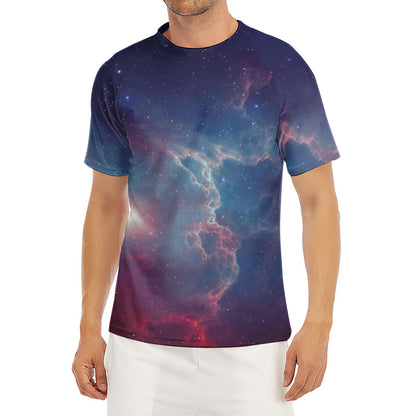 Dark Universe Galaxy Deep Space Print Men's Short Sleeve Rash Guard