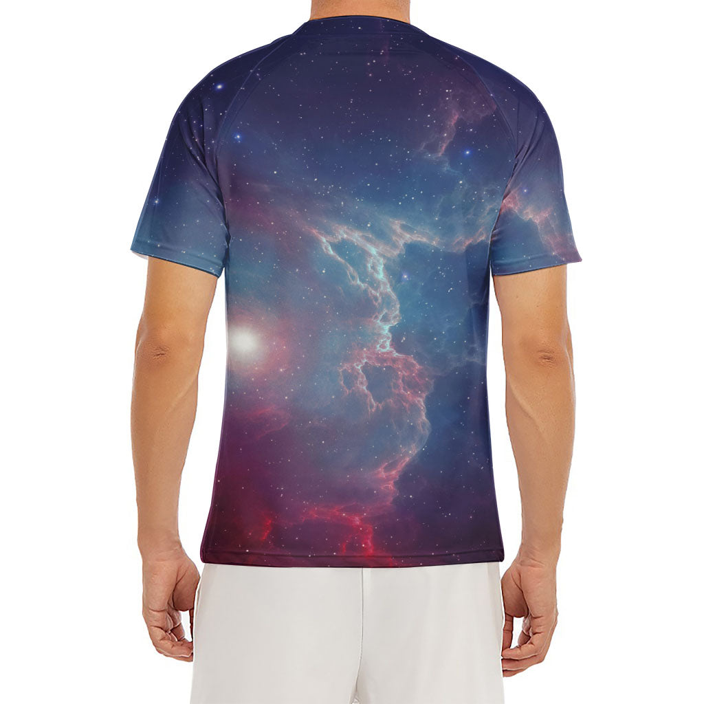 Dark Universe Galaxy Deep Space Print Men's Short Sleeve Rash Guard