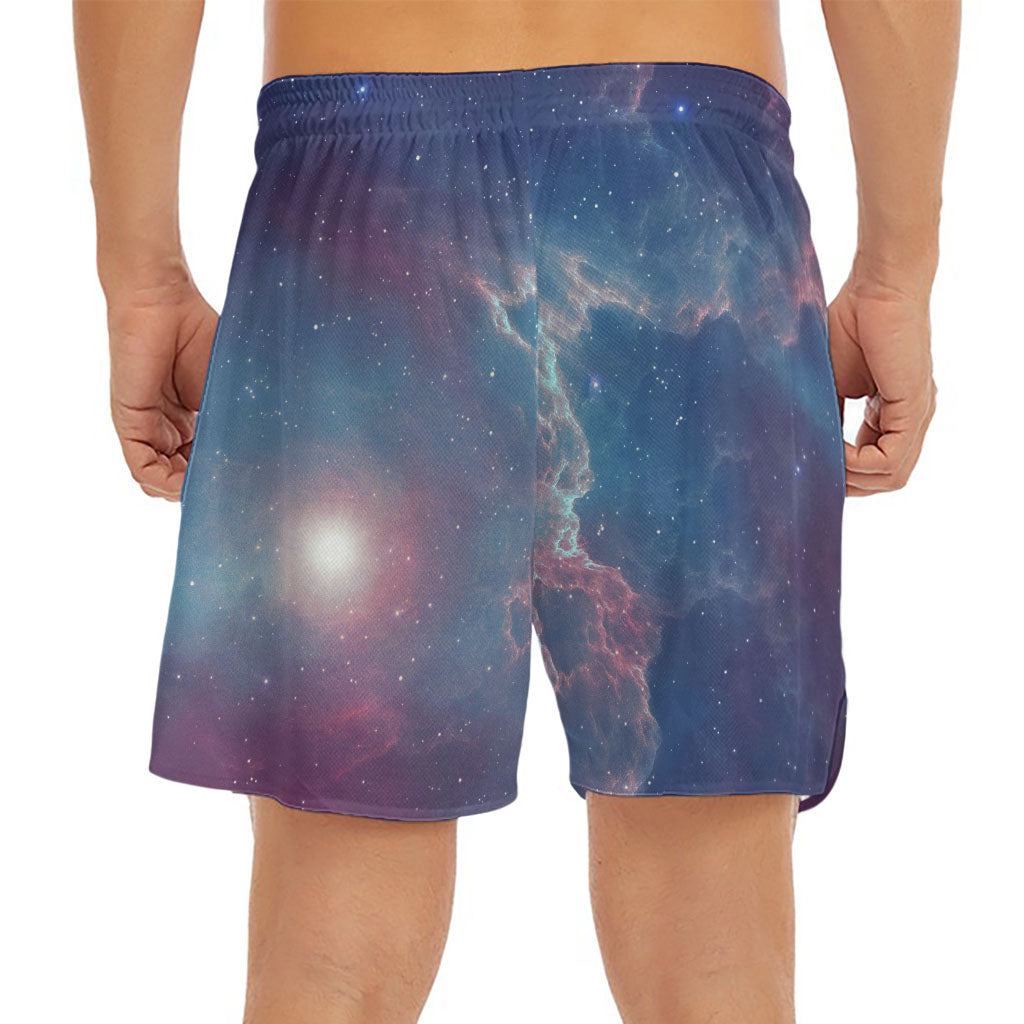 Dark Universe Galaxy Deep Space Print Men's Split Running Shorts