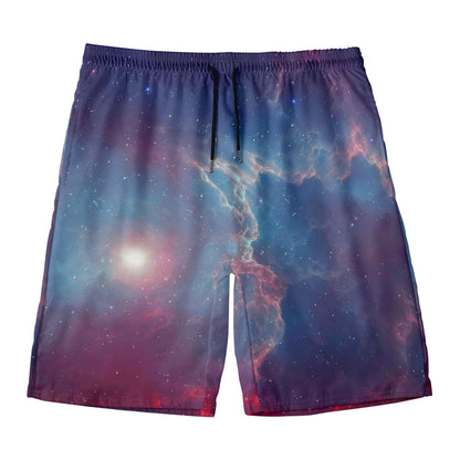 Dark Universe Galaxy Deep Space Print Men's Swim Trunks