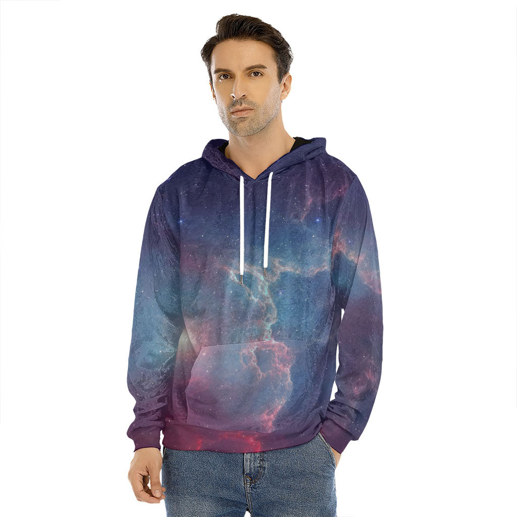 Dark Universe Galaxy Deep Space Print Men's Velvet Pullover Hoodie
