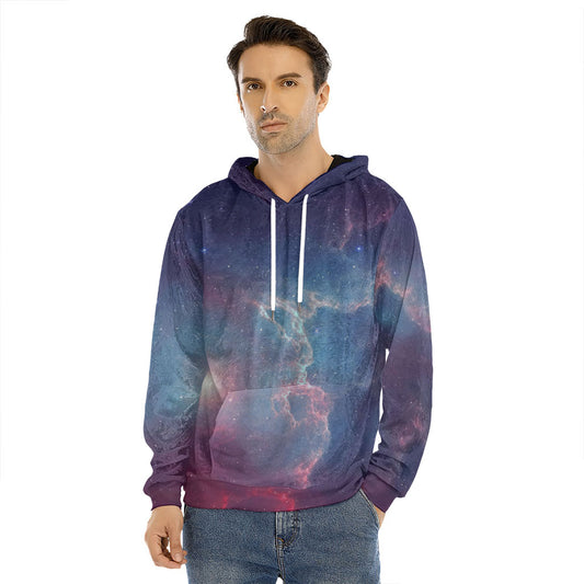 Dark Universe Galaxy Deep Space Print Men's Velvet Pullover Hoodie