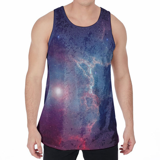Dark Universe Galaxy Deep Space Print Men's Velvet Tank Top