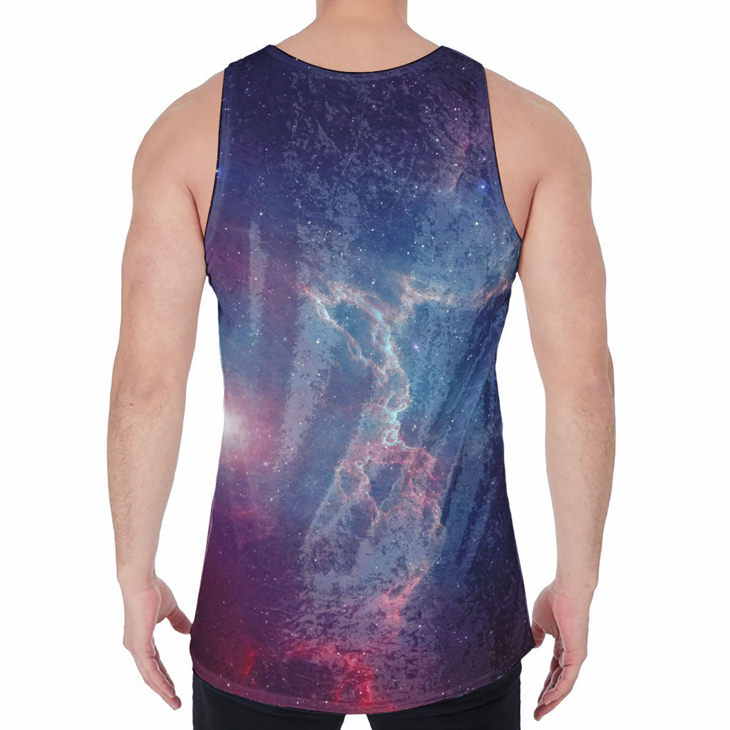 Dark Universe Galaxy Deep Space Print Men's Velvet Tank Top