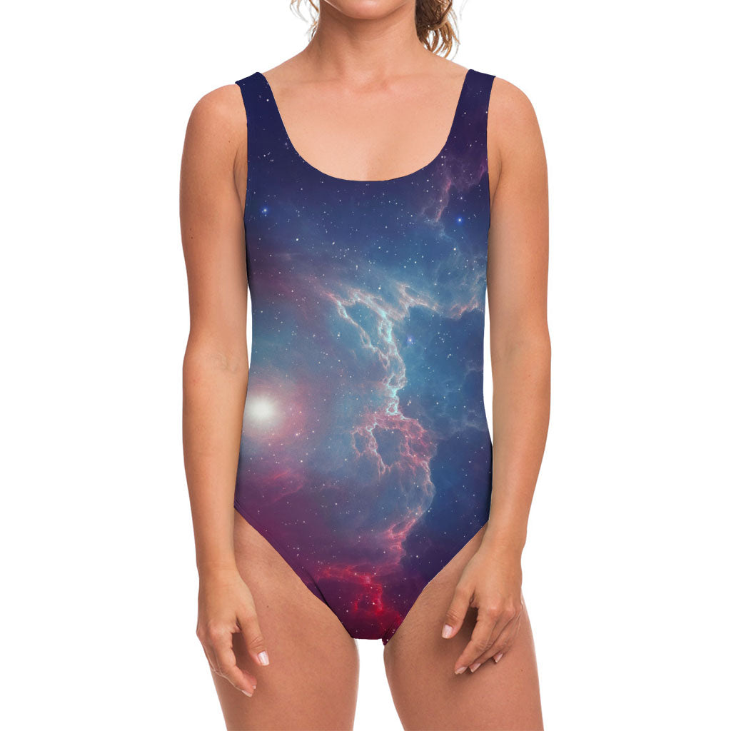 Dark Universe Galaxy Deep Space Print One Piece Swimsuit