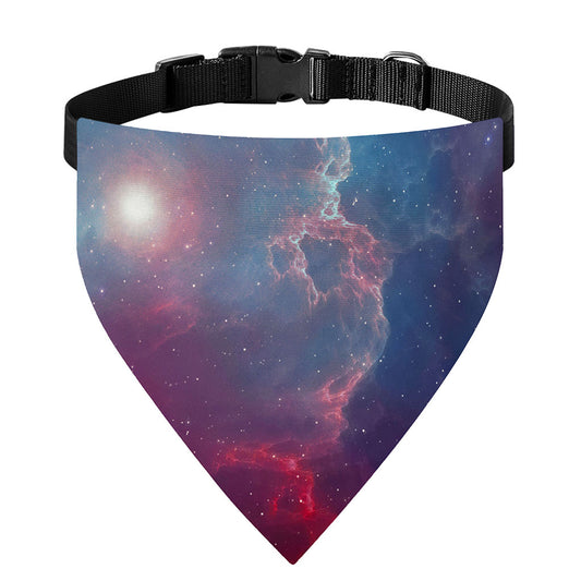 Dark Universe Galaxy Deep Space Print Over The Collar Dog Bandana