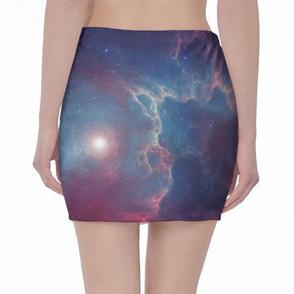 Dark Universe Galaxy Deep Space Print Pencil Mini Skirt
