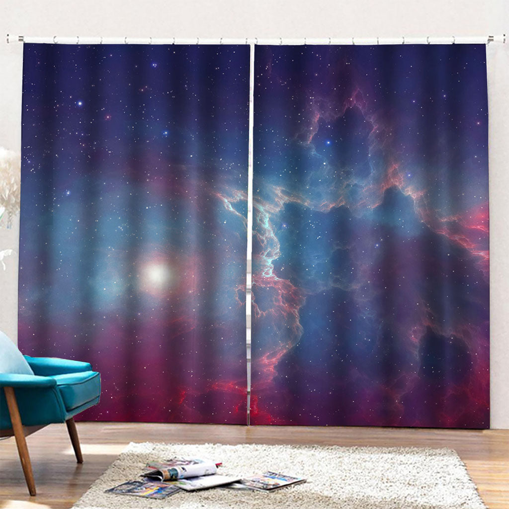 Dark Universe Galaxy Deep Space Print Pencil Pleat Curtains