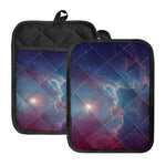 Dark Universe Galaxy Deep Space Print Pot Holders With Pocket