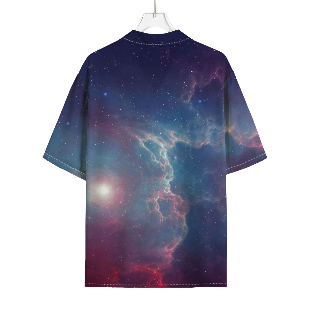Dark Universe Galaxy Deep Space Print Rayon Hawaiian Shirt