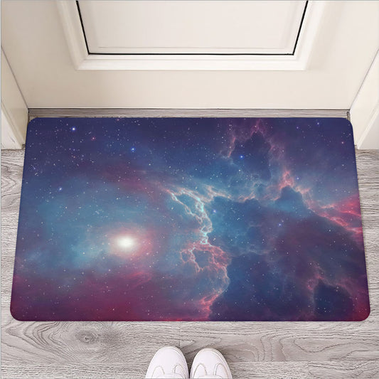 Dark Universe Galaxy Deep Space Print Rubber Doormat