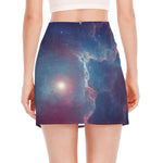 Dark Universe Galaxy Deep Space Print Side Slit Mini Skirt