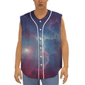 Dark Universe Galaxy Deep Space Print Sleeveless Baseball Jersey