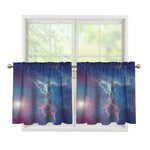 Dark Universe Galaxy Deep Space Print Tier Curtains