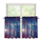 Dark Universe Galaxy Deep Space Print Tier Curtains
