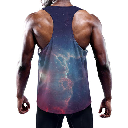 Dark Universe Galaxy Deep Space Print Training Tank Top