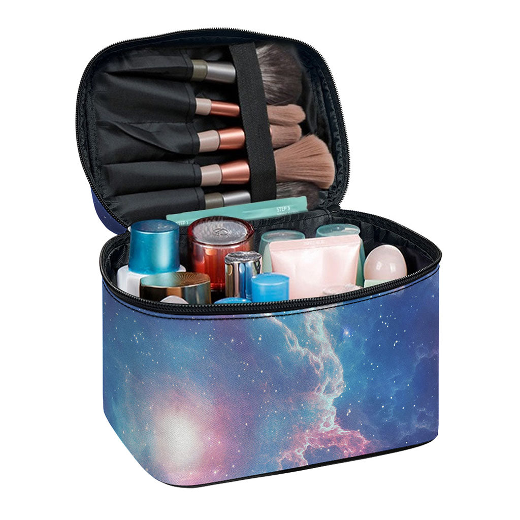 Dark Universe Galaxy Deep Space Print Travel Makeup Bag