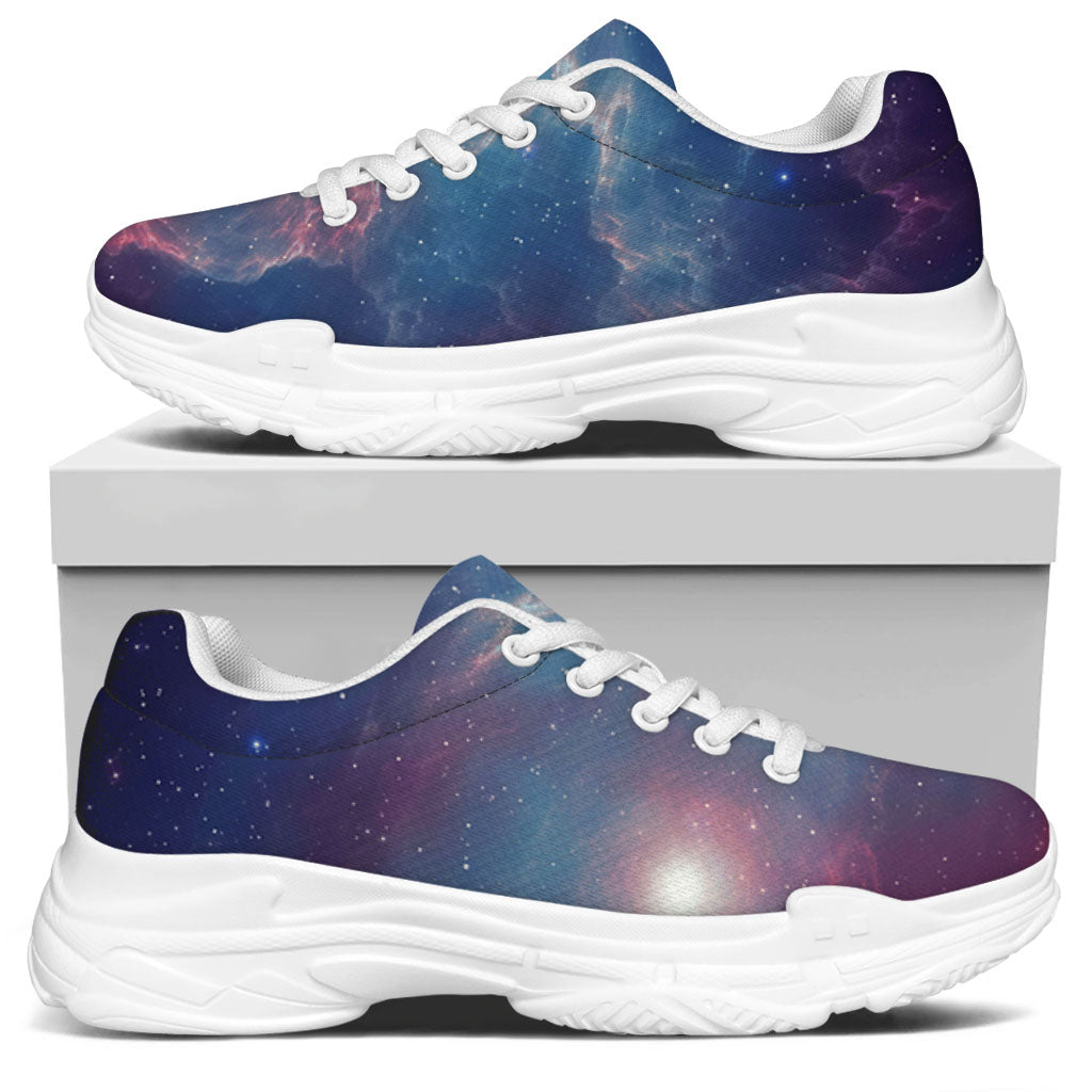 Dark Universe Galaxy Deep Space Print White Chunky Shoes