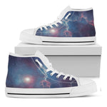 Dark Universe Galaxy Deep Space Print White High Top Sneakers