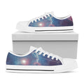 Dark Universe Galaxy Deep Space Print White Low Top Sneakers