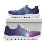 Dark Universe Galaxy Deep Space Print White Running Shoes
