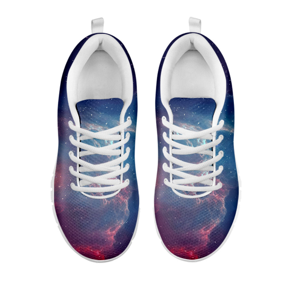 Dark Universe Galaxy Deep Space Print White Running Shoes