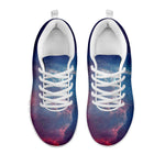Dark Universe Galaxy Deep Space Print White Running Shoes