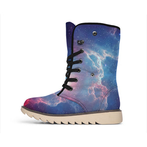 Dark Universe Galaxy Deep Space Print Winter Boots