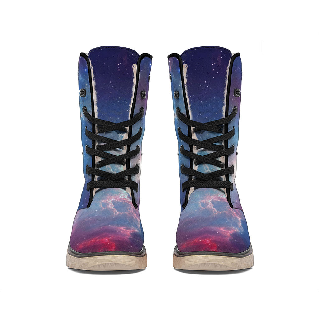 Dark Universe Galaxy Deep Space Print Winter Boots