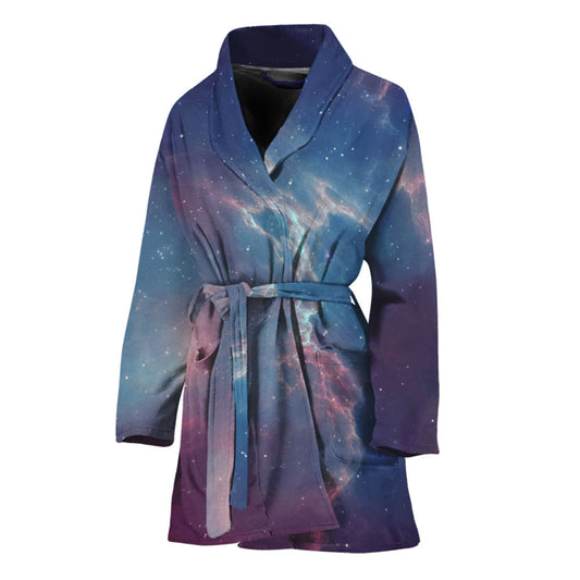 Dark Universe Galaxy Deep Space Print Women's Bathrobe