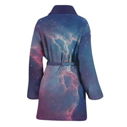 Dark Universe Galaxy Deep Space Print Women's Bathrobe