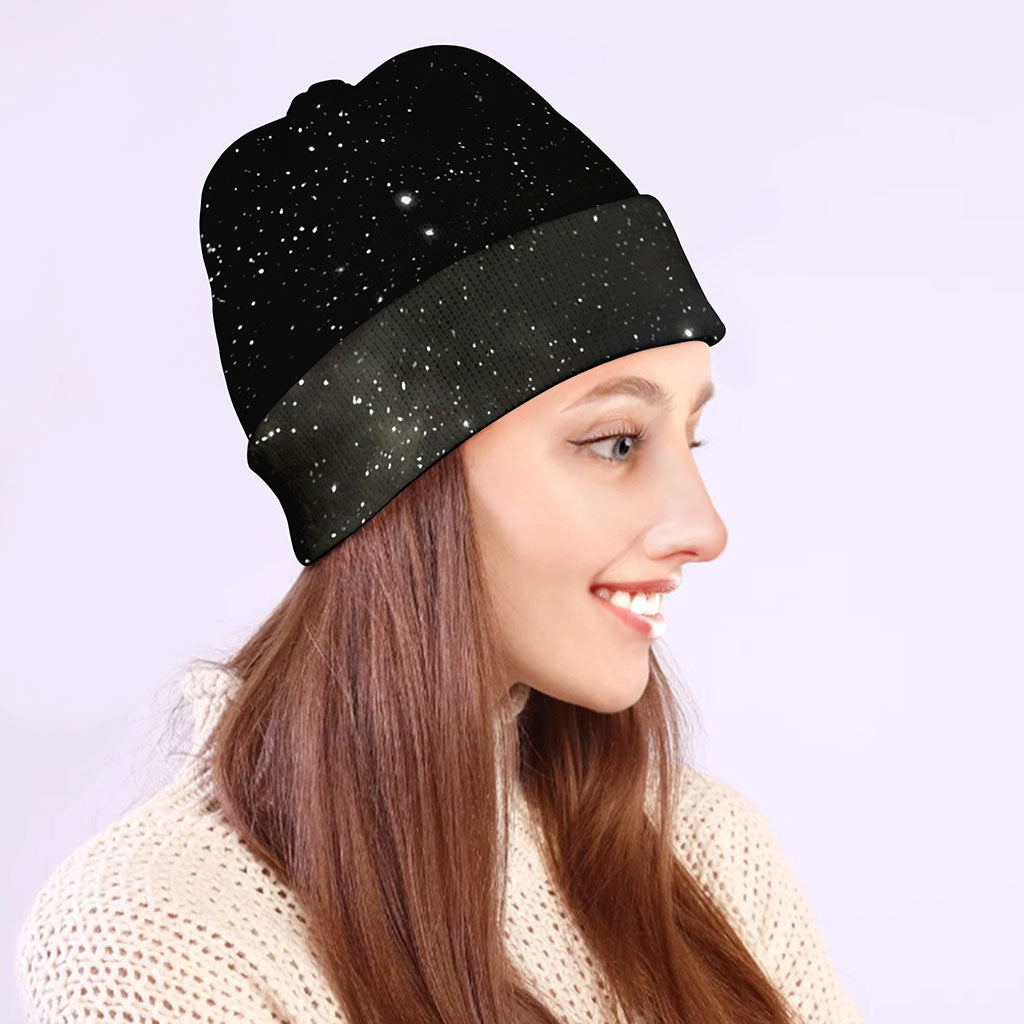 Dark Universe Galaxy Outer Space Print Beanie