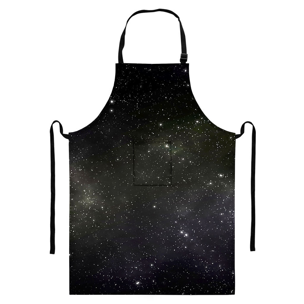 Dark Universe Galaxy Outer Space Print Bib Apron With Pocket
