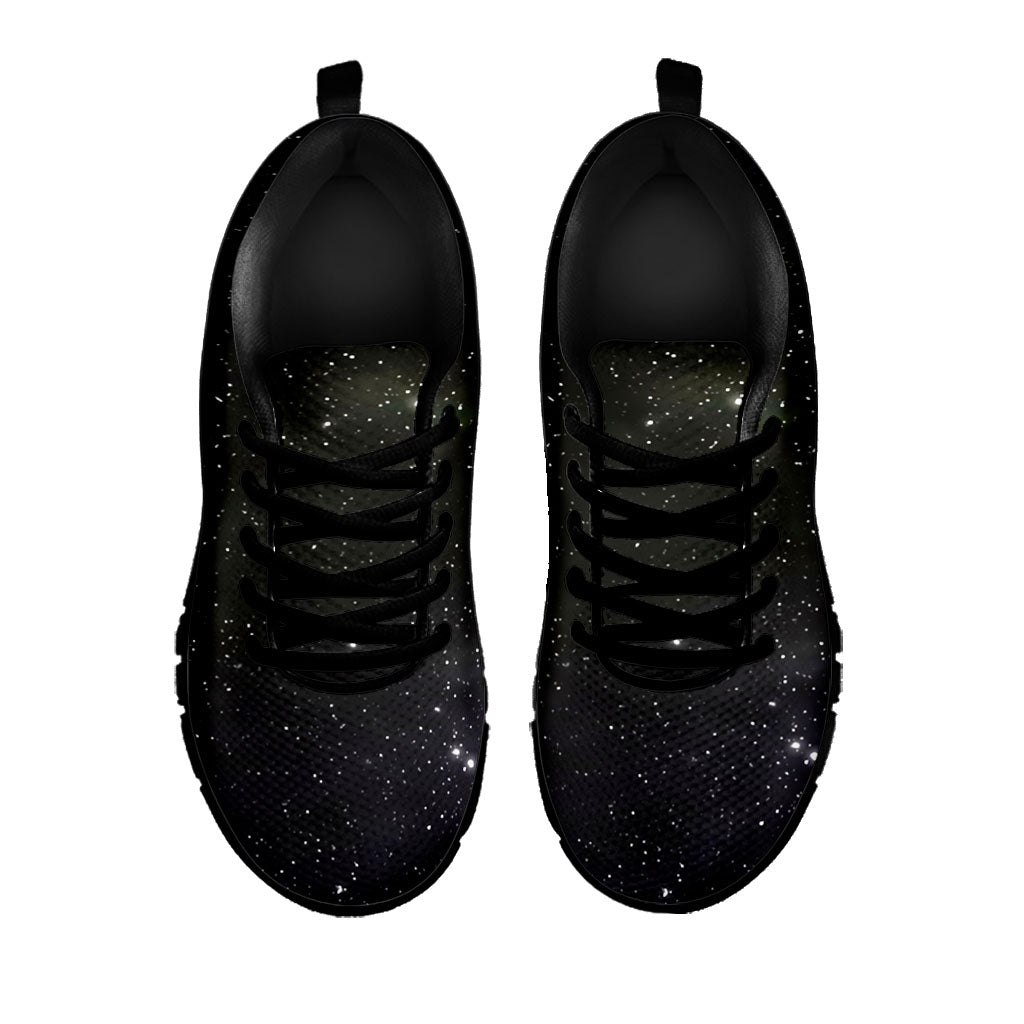 Dark Universe Galaxy Outer Space Print Black Running Shoes