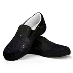 Dark Universe Galaxy Outer Space Print Black Slip On Sneakers