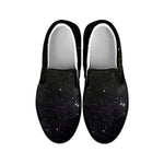Dark Universe Galaxy Outer Space Print Black Slip On Sneakers