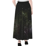 Dark Universe Galaxy Outer Space Print Chiffon Maxi Skirt
