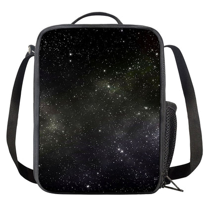 Dark Universe Galaxy Outer Space Print Crossbody Lunch Bag