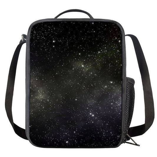 Dark Universe Galaxy Outer Space Print Crossbody Lunch Bag