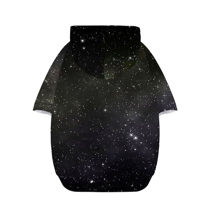 Dark Universe Galaxy Outer Space Print Dog Zip Up Hoodie