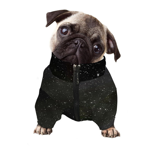 Dark Universe Galaxy Outer Space Print Dog Zip Up Jacket