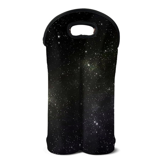 Dark Universe Galaxy Outer Space Print Double Neoprene Wine Tote