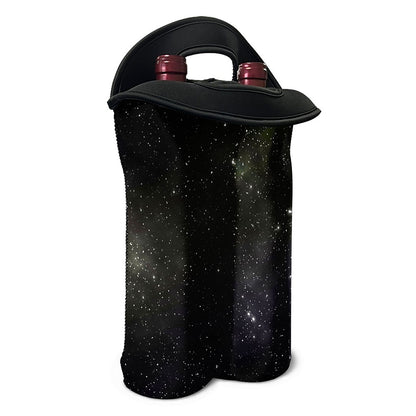 Dark Universe Galaxy Outer Space Print Double Neoprene Wine Tote