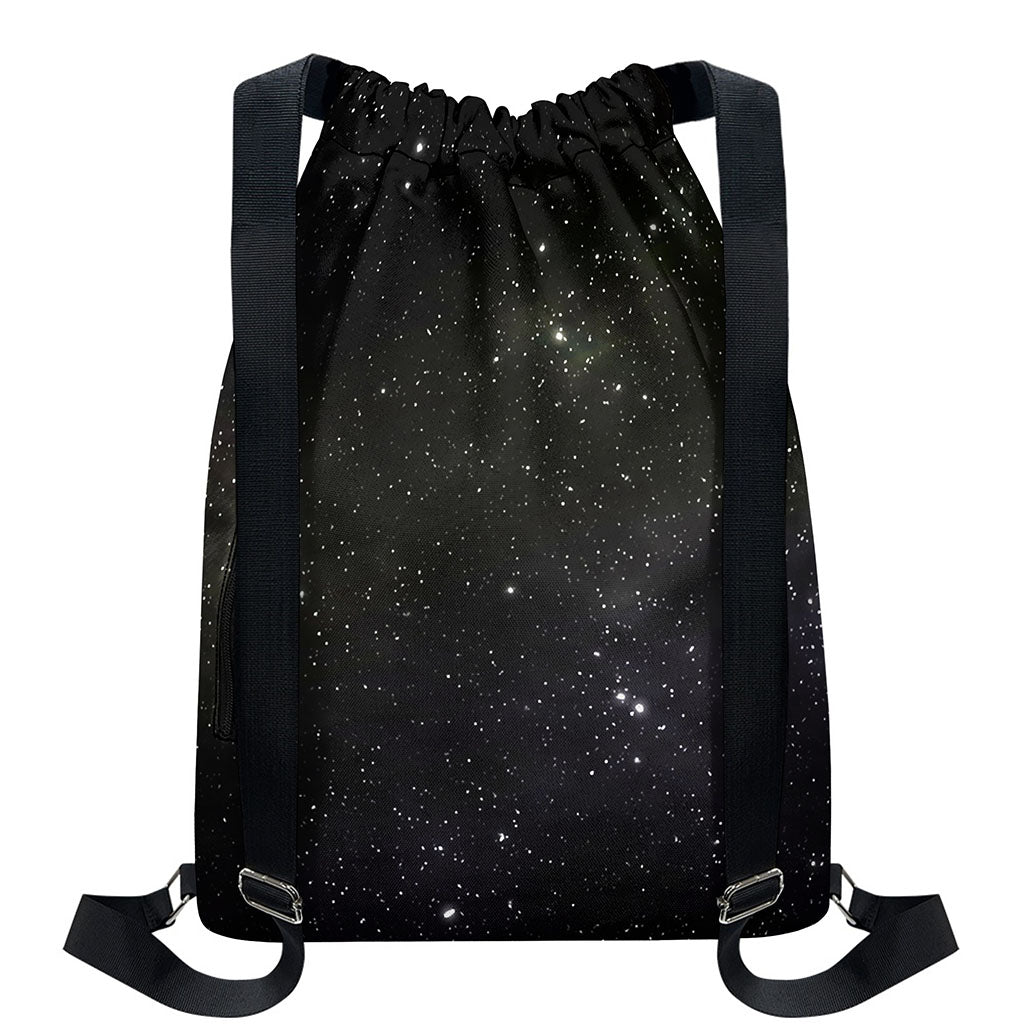 Dark Universe Galaxy Outer Space Print Drawstring Backpack