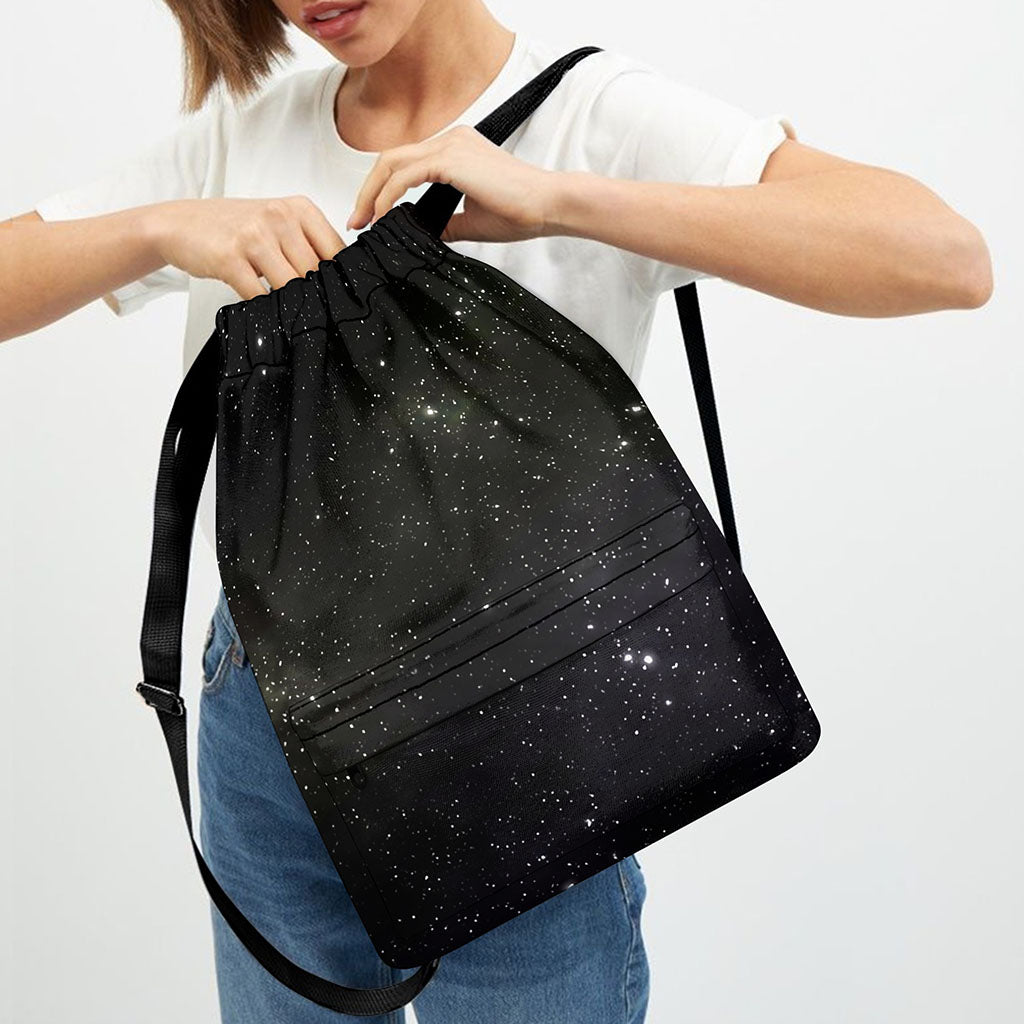 Dark Universe Galaxy Outer Space Print Drawstring Backpack