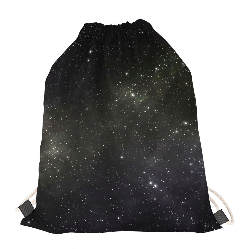 Dark Universe Galaxy Outer Space Print Drawstring Bag