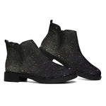 Dark Universe Galaxy Outer Space Print Flat Ankle Boots