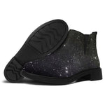 Dark Universe Galaxy Outer Space Print Flat Ankle Boots