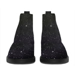 Dark Universe Galaxy Outer Space Print Flat Ankle Boots