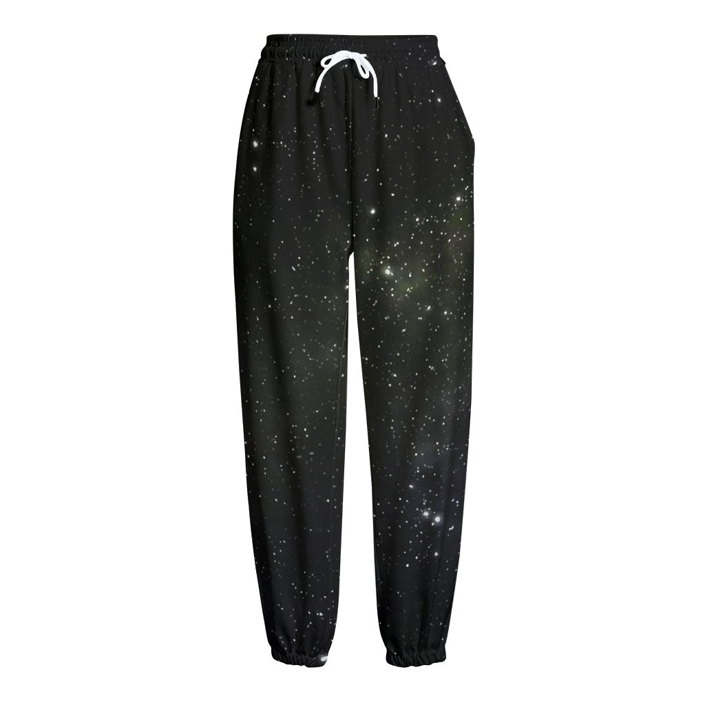 Dark Universe Galaxy Outer Space Print Fleece Lined Knit Pants